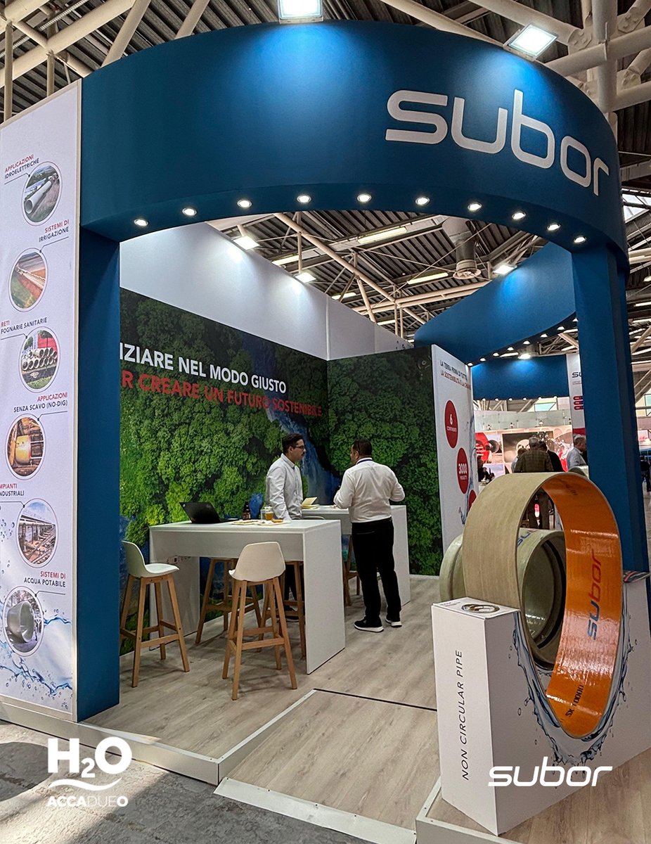 SuborPipe's tweet image. 🇮🇹 Hello from the second day of H2O Accadueo!
Thank you for your keen interest in our sustainable GRP pipe technologies.
We look forward to meeting you and having a drink at Hall 26 – Stand B19. 💧
#H2OAccadueo #Subor