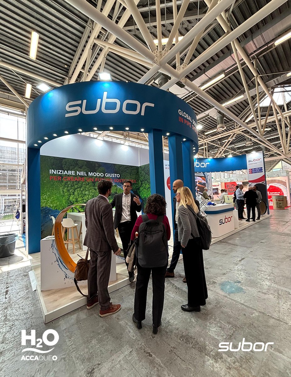 SuborPipe's tweet image. 🇮🇹 Hello from the second day of H2O Accadueo!
Thank you for your keen interest in our sustainable GRP pipe technologies.
We look forward to meeting you and having a drink at Hall 26 – Stand B19. 💧
#H2OAccadueo #Subor