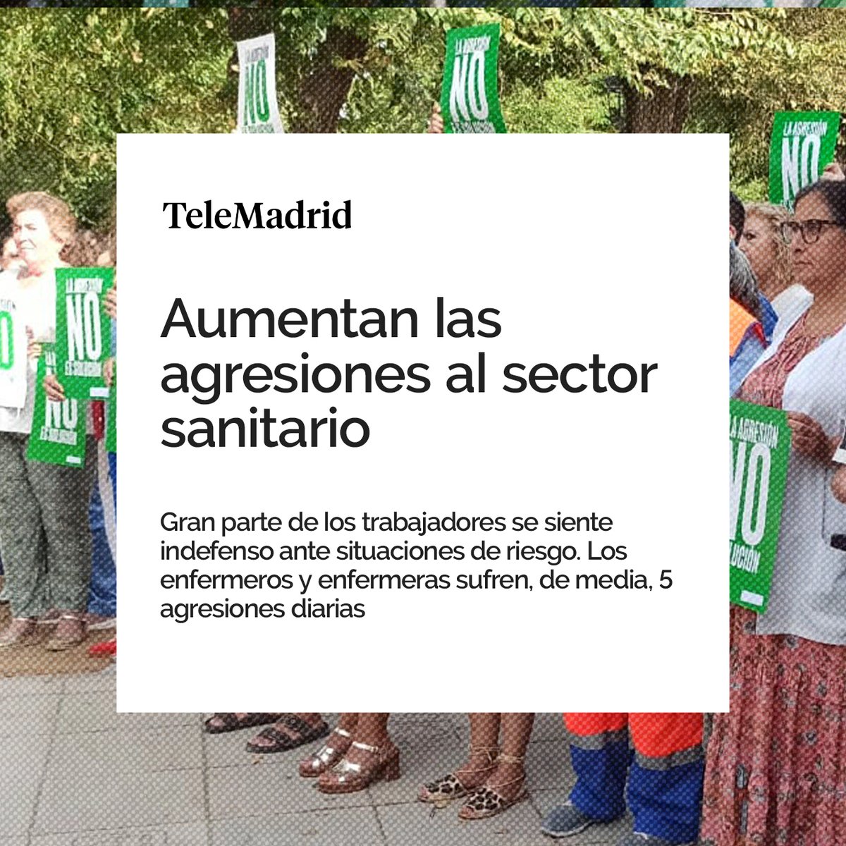 Insultos, amenazas, golpes, humillaciones 🤬

La agresión NO es la solución, pero enfermeras y fisioterapeutas seguimos sufriendo violencia a diario 🆘

¡¡Exigimos medidas ya!! ¡¡#StopAgresiones!!
abrv.in/bRpw #Enfermería #Fisioterapia