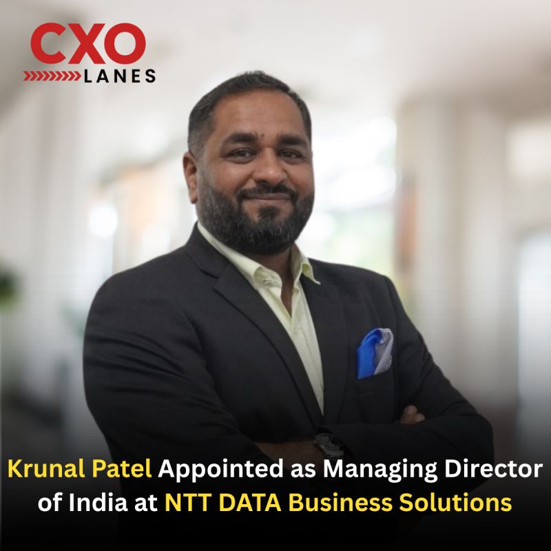 Krunal Patel has been appointed as the Managing Director (MD) of India at NTT DATA Business Solutions.
cxolanes.com/exclusive/krun…