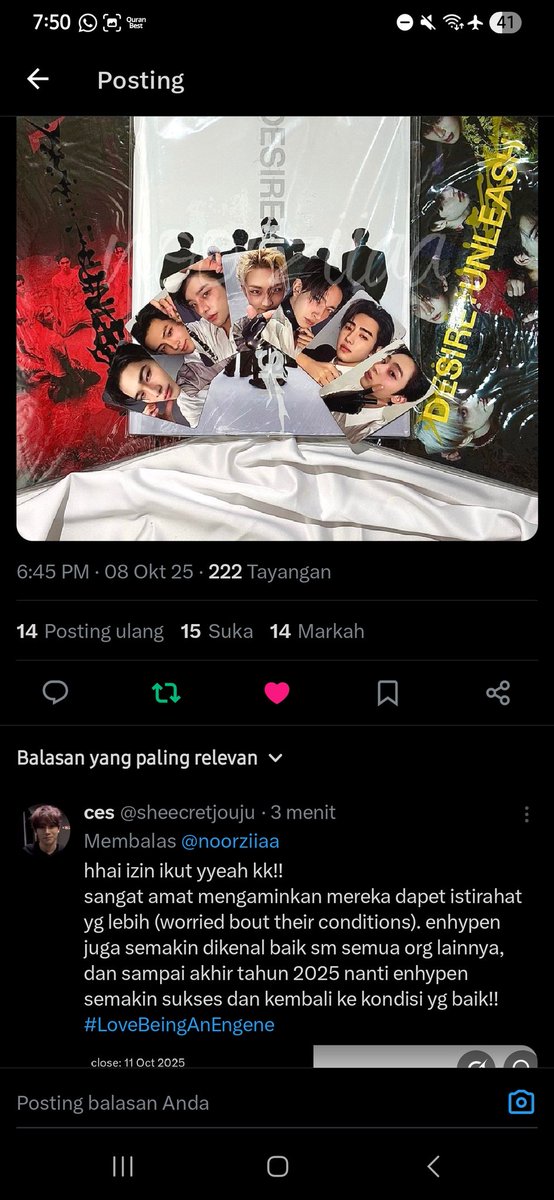 galerymji's tweet image. #LoveBeingAnEngene kak terimakasih untuk GA nyaa, pertama2 terimakasi untuk GA nya kak, semoga kakaknya sehat selalu & diberi rezeki yang melimpah❤️ flashback aku tau enha baru dri jaman dilemma krna melihat jay saat itu dan aku berharap, enha selalu sehat & bahagia, karir bagus-