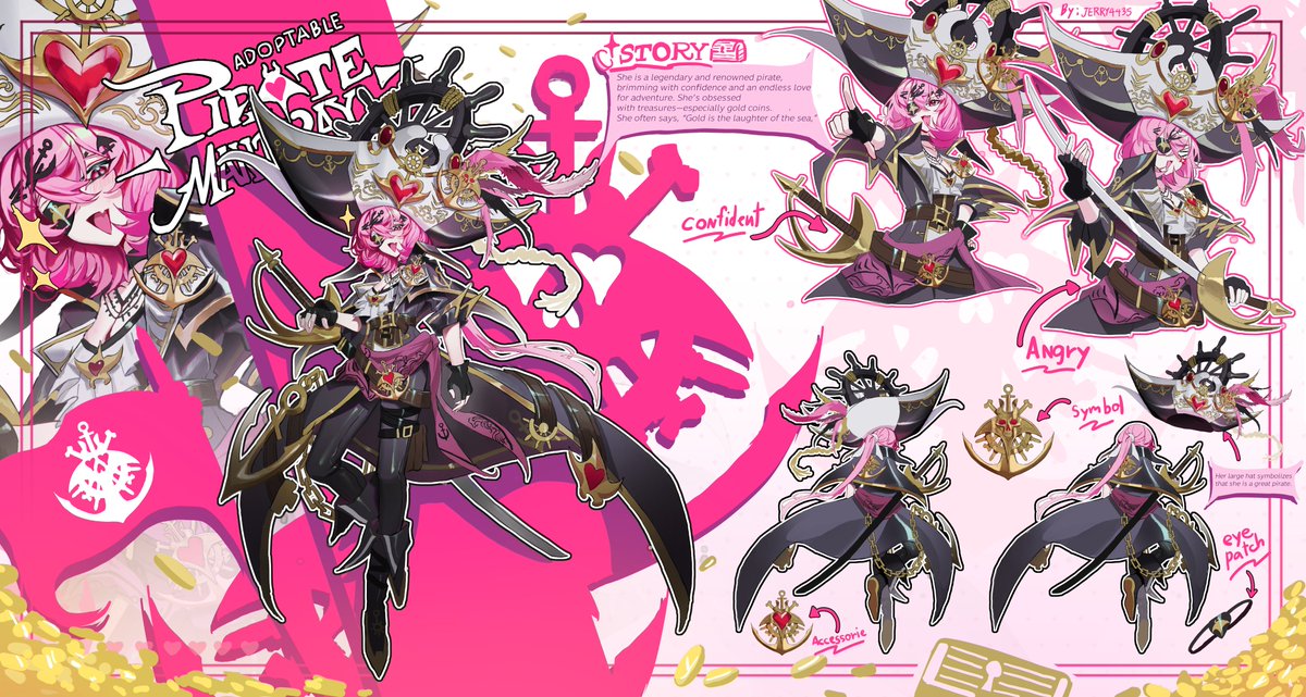 (OPEN) ADOPTABLE Pirate Mantaray
#characterdesign #Vtuber甲子園2025 #Vtuber #VtuberEN #JERRY4435