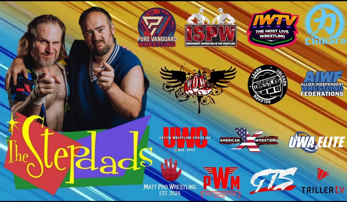 The Stepdads have brought parental guidance to over 40 different promotions in the last 9 years and we're just getting started! Radley Belmont &amp; Wade Krueger wrestle in front of live studio audiences across the Northeast &amp; New England! Same Stepdads time! Same Stepdads channel!