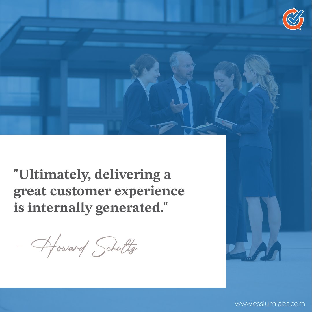 essiumlabs's tweet image. A reminder that everything a customer feels about your company has roots in your internal culture and processes.
#CustomerExperience #EmployeeExperience #CompanyCulture #HowardSchultz #Staffing #Onboarding