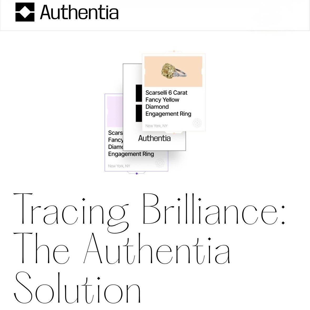🌐 Authentia.io: Transparency and Trust in the World of Diamonds 💎

Have you ever thought about how difficult it is to trace the true origin of a diamond? 

Authentia.io is changing the rules of the game.

With its patented platform based on public