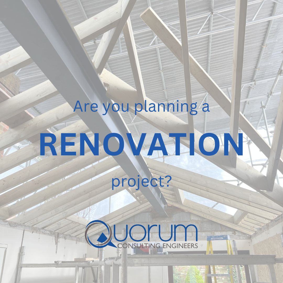 Planning a #renovation? Not sure if you need a #structuralengineer? 🏗️
#Quorum works with your architect to design safe, sustainable &amp; cost-effective structural solutions that meet #buildingcontrol regs.
Send us your plans—let’s build your vision!
#SustainableDesign