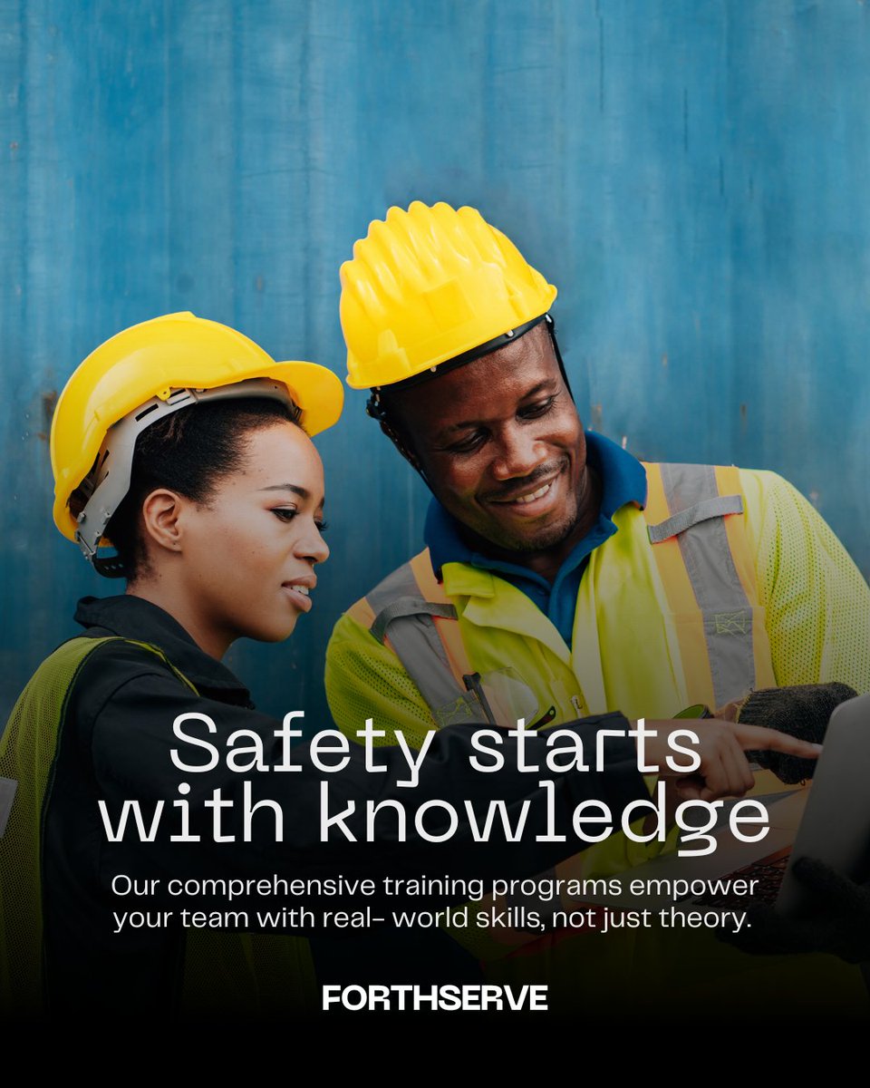 forthserve's tweet image. We break down hazards, protocols, and emergency response into practical, hands-on sessions  your people can actually use. Because when your team is confident, your workplace becomes capable. #SafetyTraining #EmpoweredWorkforce #TrainSmart