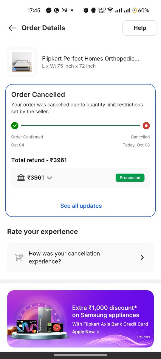 VenkateshVnkee's tweet image. Flipkart sale vibes ruined 😤 Orders keep getting cancelled! Some sellers are just the worst during sales. #Flipkart #OnlineShopping #SaleFail @Flipkart @flipkartsupport .Dear @PiyushGoyal @PiyushGoyalOffc kindly help