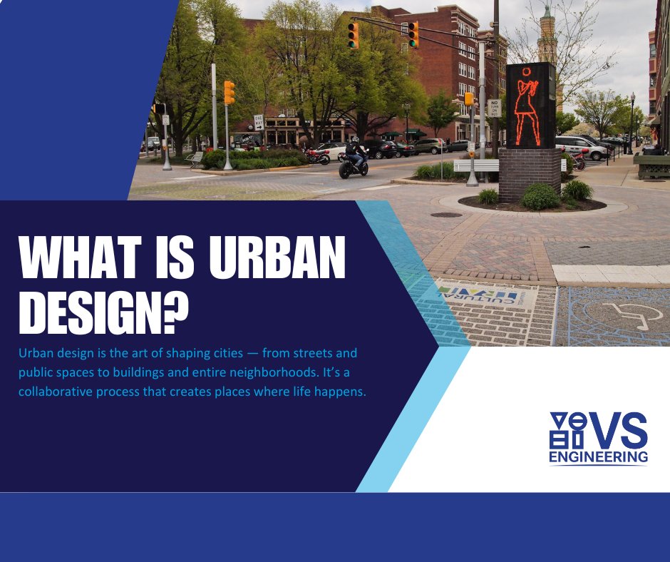 VSEngineering's tweet image. Urban design shapes how we live, move, and connect. From walkable neighborhoods to green spaces and smart infrastructure, great design makes cities more livable, sustainable, and inspiring. #vsengineering #vscommunity