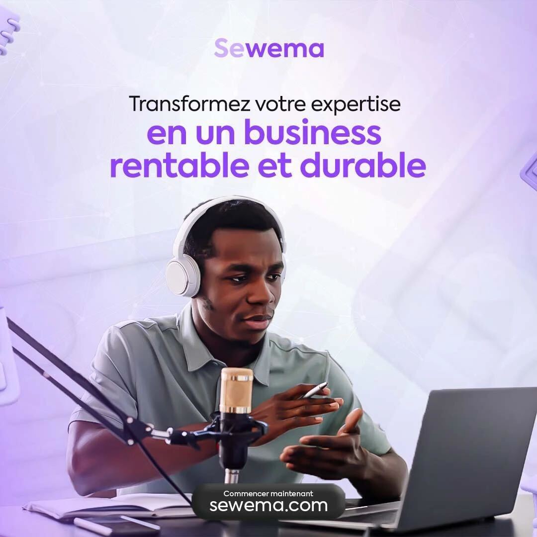 Votre savoir = des revenus ! 
Apprenez à des milliers de personnes via votre école en ligne avec Sewema. Créez, vendez, gérez vos cours facilement. Coach, formateur ou passionné ? 
Lancez-vous sur sewema.com ! #FormationEnLigne