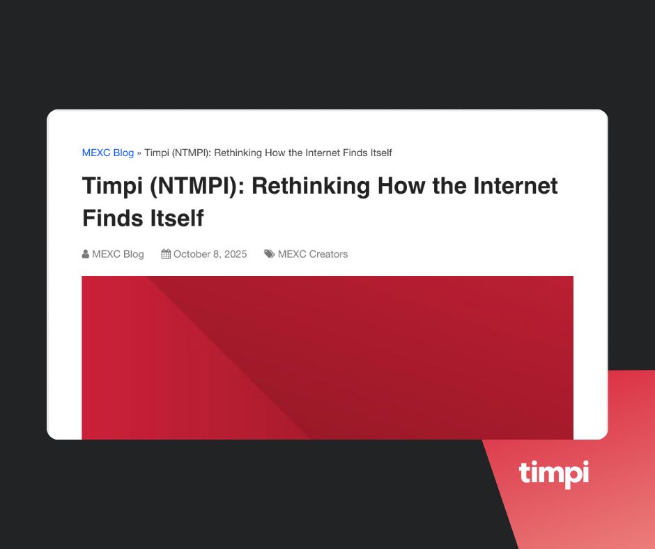 <a href="/MEXC_Official/">MEXC</a> published a blog post on our upcoming search engine, and how $NTMPI is the lifeblood of our DePIN network making it all possible.

Read the full article 👇