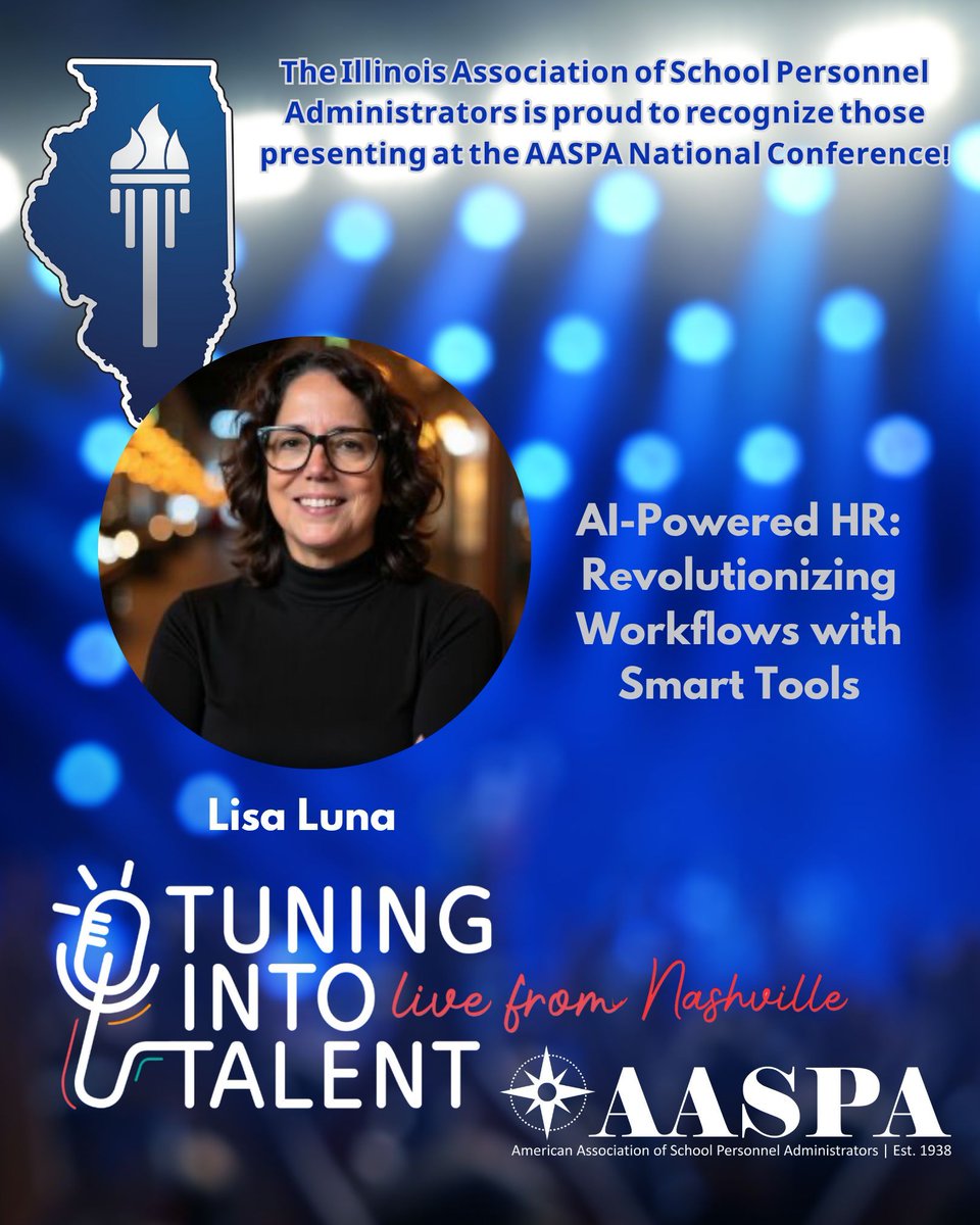 _IASPA_'s tweet image. 🔥 🎸 Fired UP! for AASPA’s 87th Annual Conference this week in Nashville! Looking forward to engaging sessions provided by over 20 Illinois administrators on a host of subjects! #ILHRLeaders #TuningIntoTalent #aaspaconference