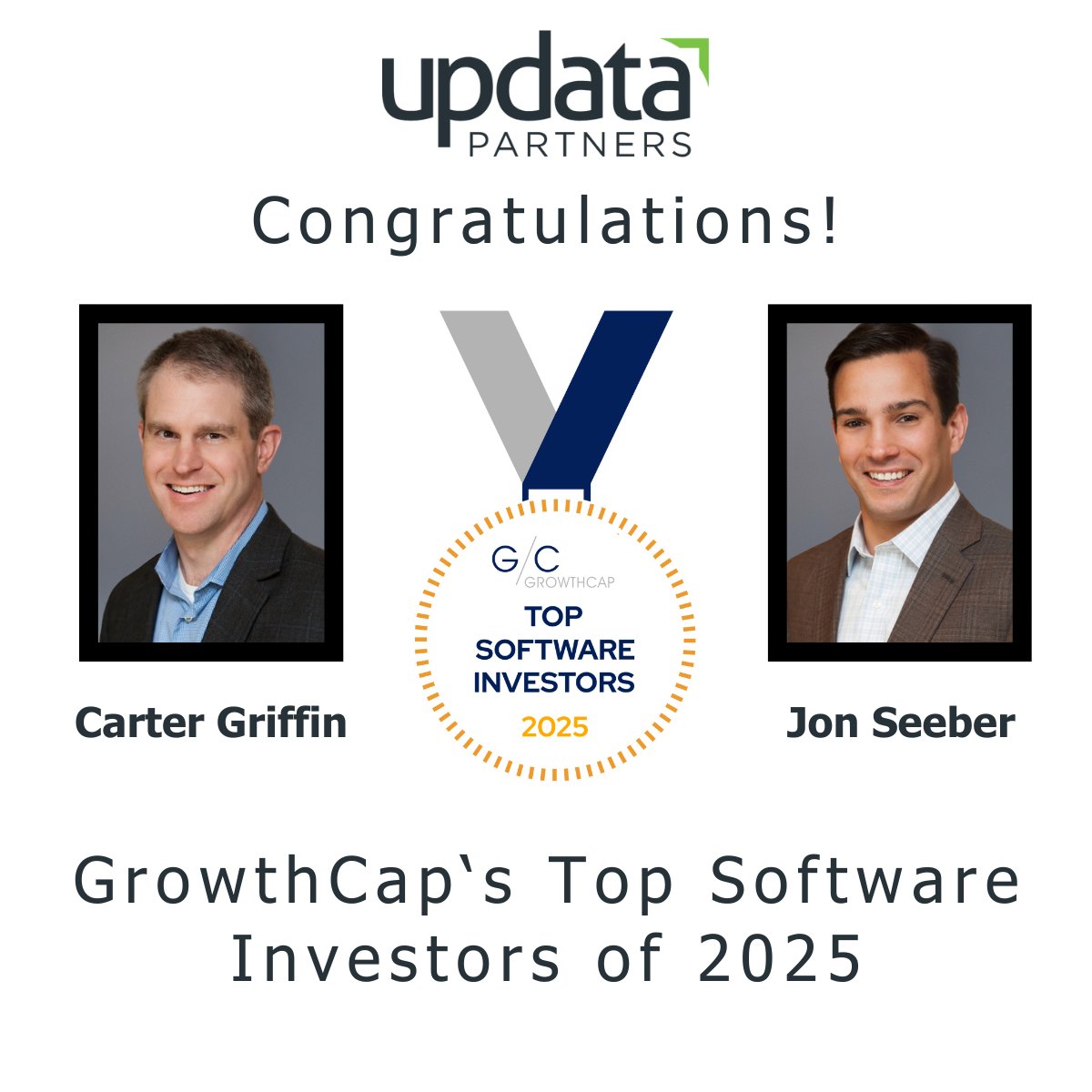 Congratulations to General Partners Carter Griffin and Jon Seeber on being named <a href="/GrowthCapCo/">GrowthCap</a>'s Top Software Investors of 2025! This recognition highlights their leadership, experience, and deep commitment to partnering with exceptional founders to build enduring,
