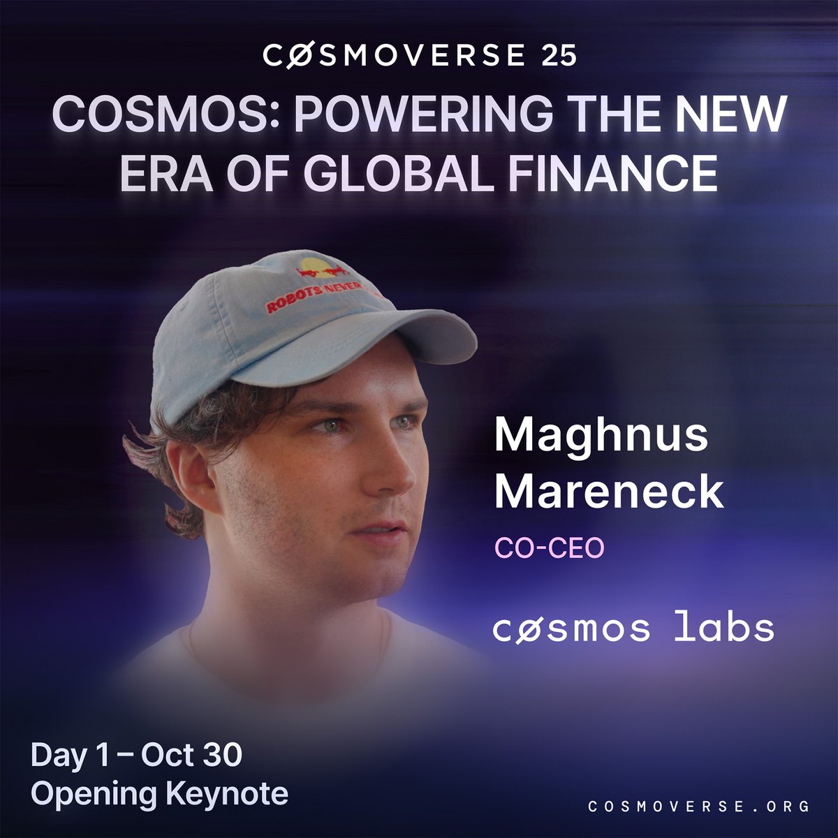 CosmoverseHQ's tweet image. Cosmos: Powering the New Era of Global Finance

Cosmoverse 2025 opens with @0xMagmar, Co-CEO of Cosmos Labs, introducing Cosmos in this era of on-chain transformation.

As legacy systems evolve, @cosmos stands ready to empower a more sovereign, scalable, and interoperable future.