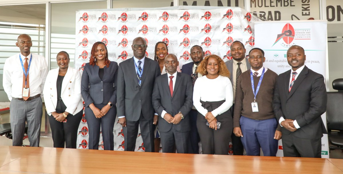 NCIC_Kenya's tweet photo. The #NCIC, led by CEO @DanielGiti signed a Memorandum of Understanding with @imbankke represented by Mr. Cromwell Kedemi. The partnership will be anchored on  shared principles and aims to support NCIC’s mission of promoting peace, unity, and social cohesion. 
#partnerships
#Collaboration