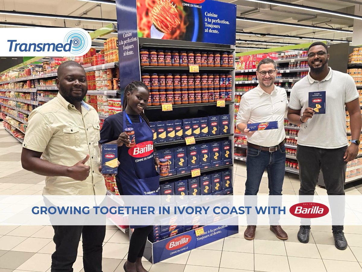 Transmed Ivory Coast partners with Barilla, the world’s most loved pasta brand! 🍝✨

#Transmed #TransmedIvoryCoast #Barilla #GrowthJourney #BrandExcellence