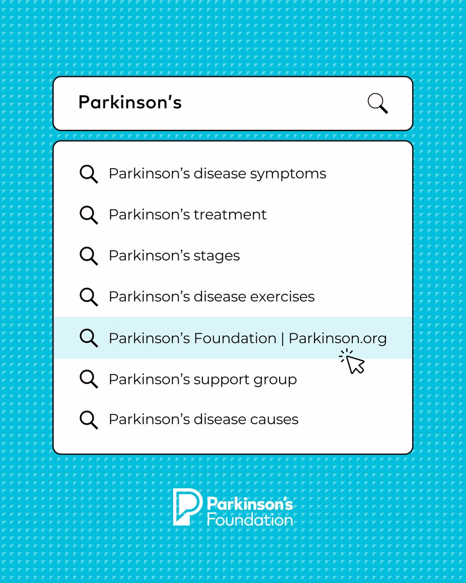 Find free information and resources on all of these topics (and more!) by visiting Parkinson.org 🖥️