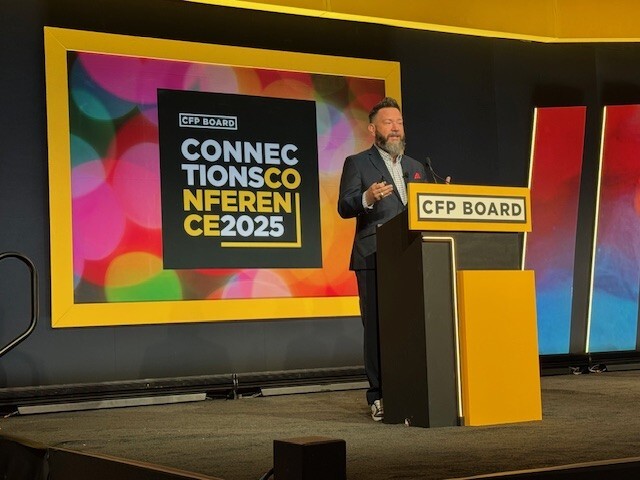 More from the CFP Board's Connections Conference. FPA COO and Interim CEO Dennis Moore took the stage during Tuesday's festivities.