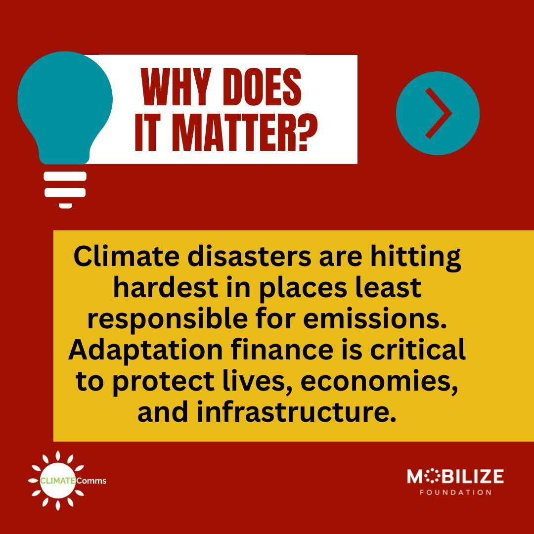 Mobilize_ZA's tweet image. Adaptation finance funds projects like flood barriers, drought-resistant crops, and early-warning systems. Its about preparing for impacts already happening: heatwaves, rising seas, and extreme weather.

🔎 Learn more: unfccc.int/topics/adaptat…

#CLimateAdaption #ClimateFinance