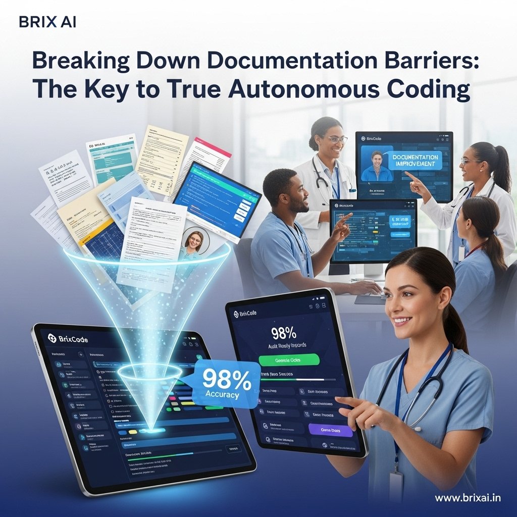 brix_ai_tech's tweet image. Stop drowning in paperwork! 🤯 BrixCode AI deciphers ANY clinical doc instantly— handwritten, typed, EMR. 
Unlock true #AutonomousCoding & boost revenue! 🚀
What's YOUR biggest coding bottleneck? #HealthTech #MedicalCoding #BrixAI