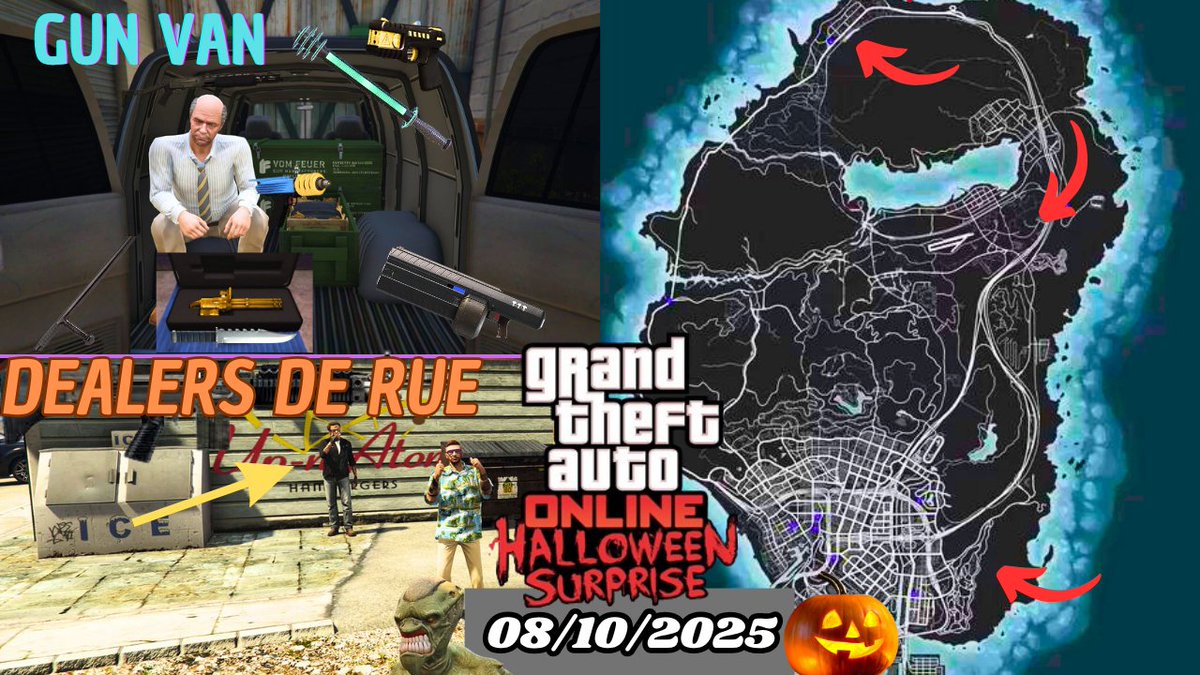 EMPLACEMENTS GUN VAN + DEALERS DE RUE 08/10/2025 GTA ONLINE
 youtu.be/MqqUO_KGIJE

ABONNEZ-VOUS <a href="/GMDYLANOfficiel/">GM DYLANO</a>
#GTAV #GTAOnline #RockstarGames