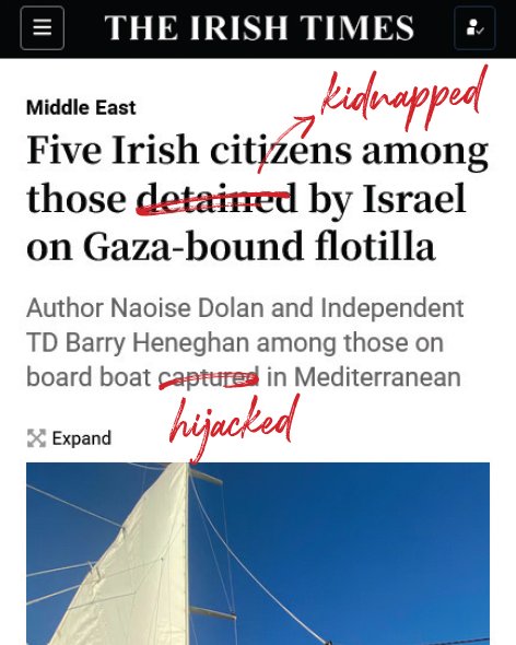 Yet more Irish citizens kidnapped in international waters by apartheid Israel while trying to get aid into Gaza. How many times will Israel kidnap Irish citizens before our government sanctions it? #LiftTheSiege #FreePalestine