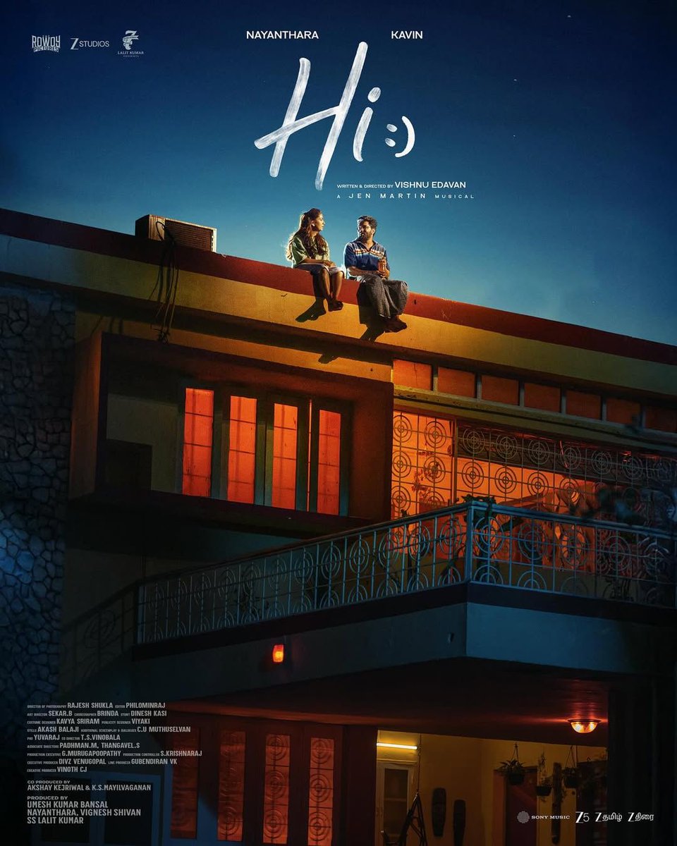 siima's tweet photo. The first look of the upcoming Tamil film “Hi” has officially been unveiled, featuring Lady Superstar Nayanthara and Kavin in the lead roles. Directed by Vishnu Edavan, the poster showcases Nayanthara and Kavin in a tender, emotional moment, hinting at a heartfelt romantic drama. This film marks Vishnu Edavan’s directorial debut, following his acclaimed work as a lyricist and writer in Tamil cinema.
@Kavin_m_0431 @NayantharaU
#Hi #HiMovie #Nayanthara #Kavin #VishnuEdavan #TamilCinema #Kollywood #FirstLook #RomanticDrama #siima2025