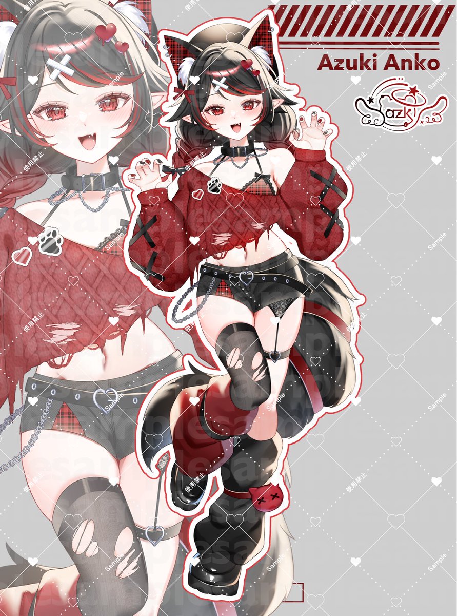 ご依頼ありがとうございました🖤❤️🧷

#有償依頼  #イラスト有償依頼