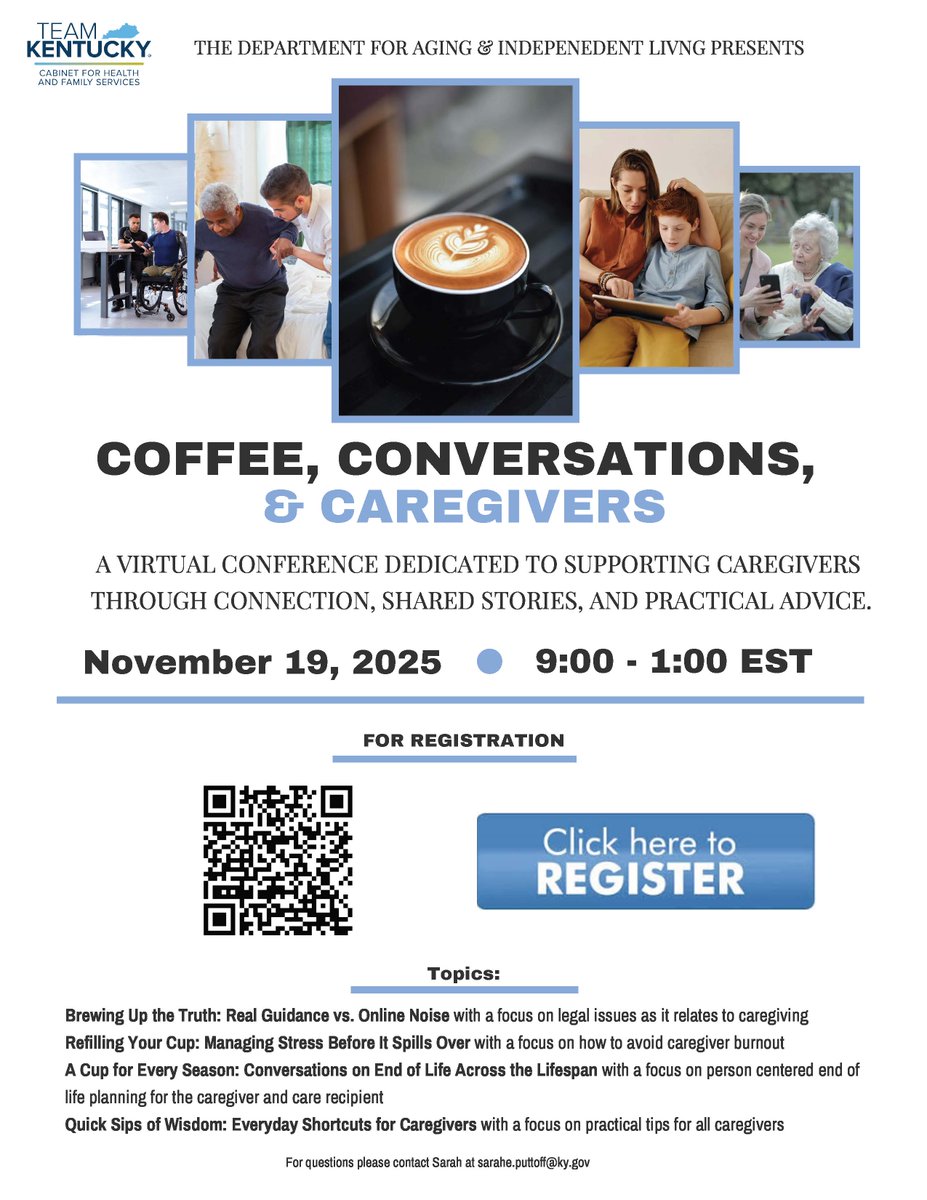 Join us for Coffee, Conversations, and Caregivers on November 19th! This will be a virtual event dedicated to supporting caregivers through connection, shared stories, and practical advice. Register today loom.ly/v550wNE #caregivers #coffeeconversations #registertoday