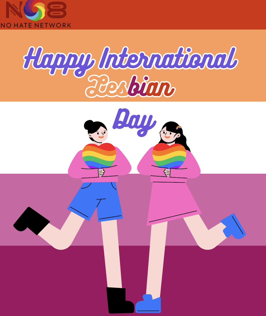 NetworkNo8's tweet photo. Happy International Lesbian Day👭 To all lesbians, visible or in the closet, your love is valid, your identity is valid😊you are seen, you are loved, and you are not alone💕 #InternationalLesbianDay #LesbianVisibility #LoveIsLove #nohate
#queerlove https://t.co/t7BlmVU75W