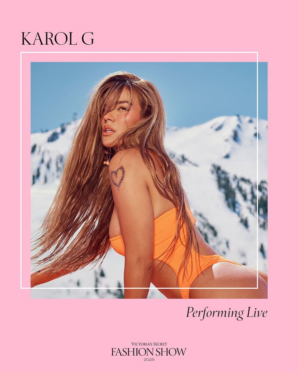 KAROL G will be performing at the Victoria’s Secret Fashion Show 2025. Livestream the show on October 15 at 7PM ET on Prime Video and Amazon Live or our YouTube, TikTok, or Instagram.