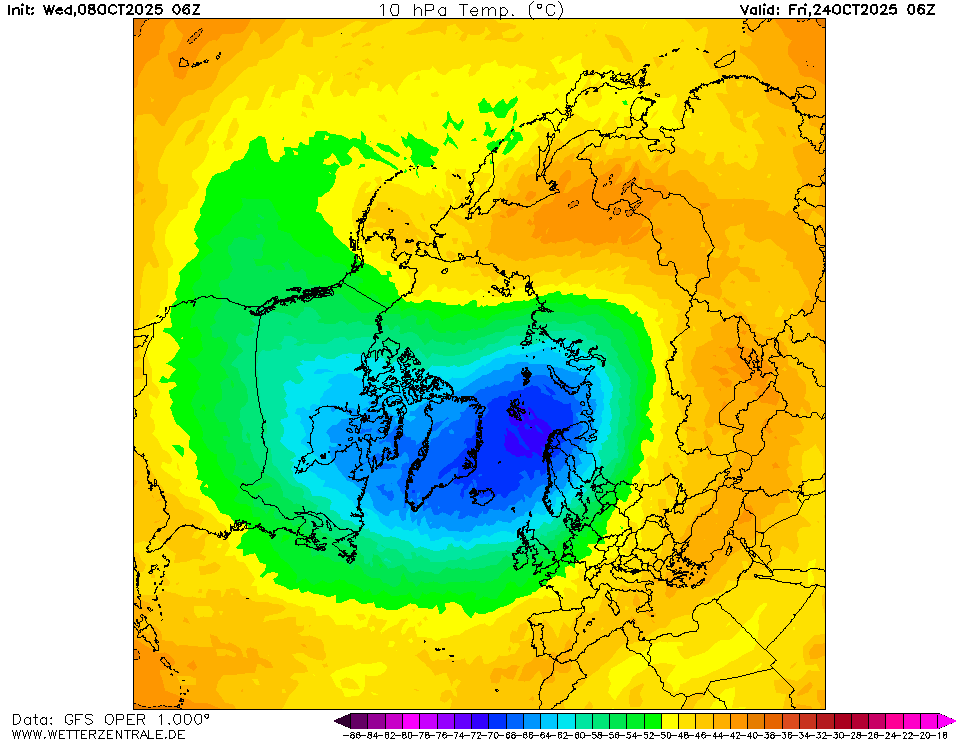 PvForecast's tweet photo. @judah47 is a #canadianwarming 10Hpa setting up #polarvortex https://t.co/dvR5hfSxGw