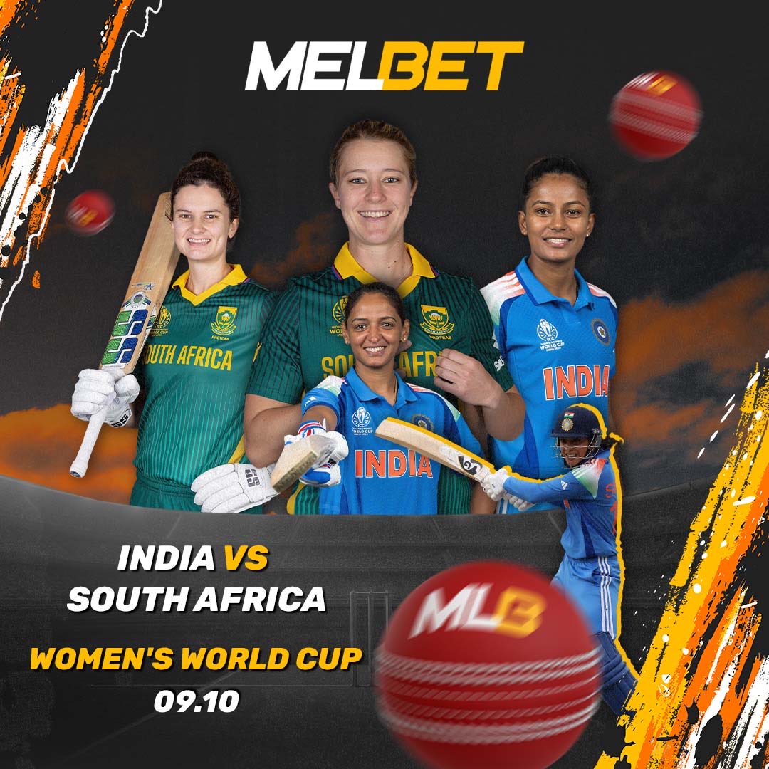 🇮🇳 India Women vs South Africa Women 🇿🇦
The battle heats up in the Women’s World Cup 2025! 🔥 bit.ly/wwcxa

💰 Score up to 2,700 INR Freebet this season!
Your winning season starts now! 🙌

#INDvSA #WomensWorldCup2025 #TeamIndia #CricketFans #CricketTime #MelbetIndia