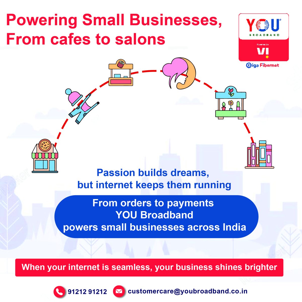 youbroadband's tweet image. Passion drives your business.
But it’s the internet that keeps it running smoothly. 

Switch to YOU Broadband and make every order, payment, and customer connection effortless!

#SeamlessInternet #YOUTogether #BusinessConnectivity #HighSpeedInternet #YOUbroadband