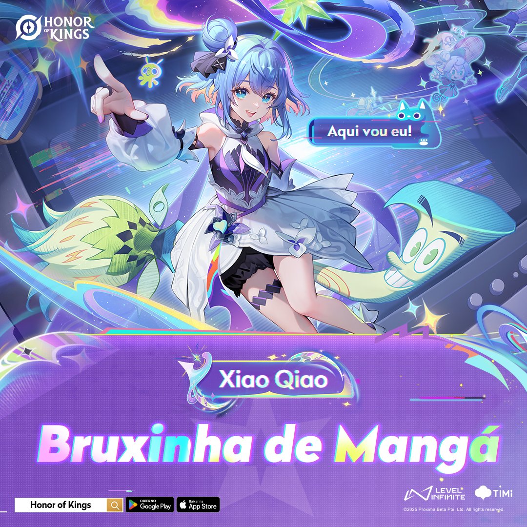 🧹 A feiticeira dos mangás Xiao Qiao monta sua vassoura mágica e salta através da tela da TV!
🌟 Seu pôster 3D será adicionado com seu retorno!
Prepare-se para 10 de outubro!

#HonorofKings #HOK #HOKThrilling #NewSkin #MangaSorceress #XiaoQiao