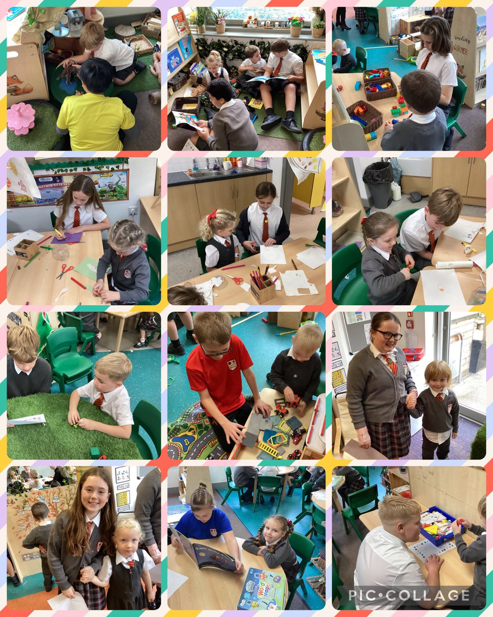 Our Year 6s loved meeting up with their reception buddies for the first time this afternoon. We shared letters and stories and had a tour of their classroom <a href="/Elder_Sankey/">Elder Tree Class</a> #greatsankeypshe