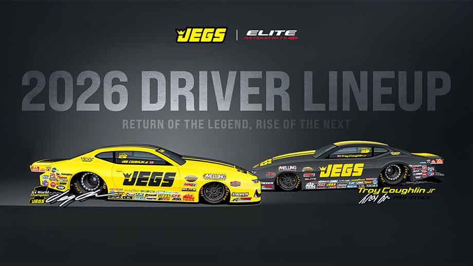 NHRADragster's tweet image. JEGS returns in 2026 with Jeg Jr. and Troy Coughlin in Elite Pro Stock entries.
nhra.com/news/2025/jegs… #NHRA