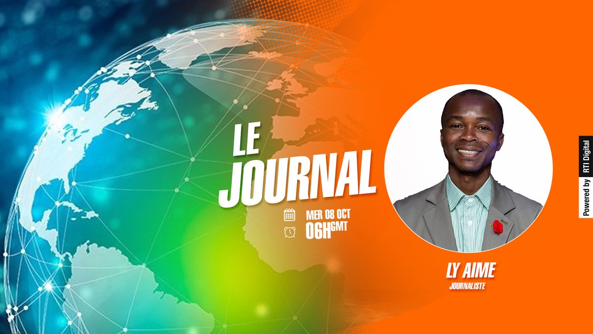 [Replay] 
Le Journal de 06H de ce Mercredi 08 Octobre 2025 par LY Aimé👇👇👇👇
>> shorturl.at/YHqTu
____________________________
Restez branchés sur :
👉 📻 88.0 FM
👉 🌐rti.ci
👉 📺 bouquet Canal+ 821