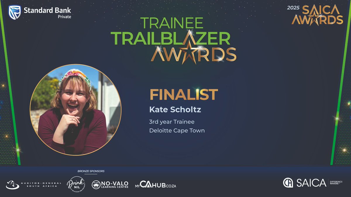 The future of accounting is bright with the 2025 SAICA Trainee Trailblazers finalists! 🌟 
These remarkable individuals are poised to make significant contributions to the profession. Let’s celebrate their achievements and support their journey ahead! 
👏 Which finalist do you