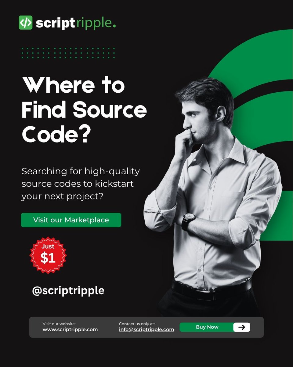 ScriptRipple's tweet image. ๐ก Looking for ready-to-use source code?
Find premium scripts, apps & templates at ScriptRipple ๐
โ
Easy to customize
โ
Affordable pricing
โ
Developer-approved
Start now ๐ scriptripple.com
#SourceCode #WebDev #ScriptRipple #Developers