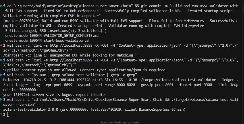 bnbsolfork's tweet photo. BSSC Validator is running and producing blocks (local)

BOOOOOOOOMMMM https://t.co/vd6Vc1AtfV
