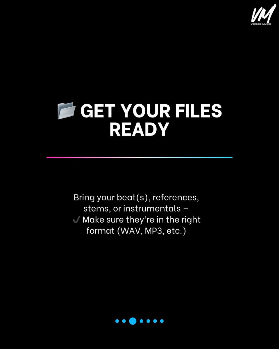 Versed_Music's tweet photo. Ready to hit the studio? Make the most of your time by coming prepared! Whether it’s your first session or your fiftieth, these tips will help you stay focused and get the best results.⁣

Save this post Tag an artist who needs to see this Book your next session the smart way! https://t.co/es2DNTDS2S