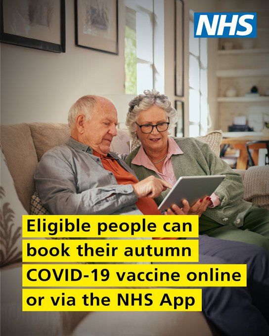 The COVID-19 vaccine is now available for people most at risk, including older adults, care home residents and those with weakened immune systems.  

If you’re eligible, book your vaccine today ⬇️ nhs.uk/nhs-services/v…