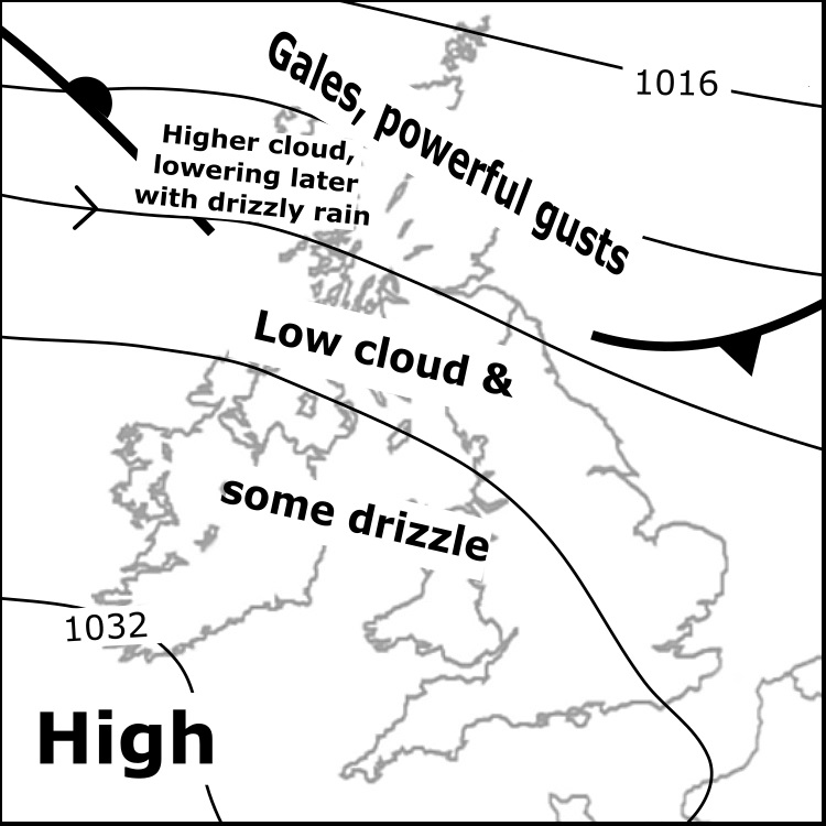 Thu 9/10: Westerly gales Scottish mountains, strongest toward north, severe high tops, but widely very gusty. Windy also for N Eng, lower speeds south across Wales. Low cloud covering most W hills, lowest/most persistent SW Scot southwards, some drizzle. Clearer, some sun E Scot.