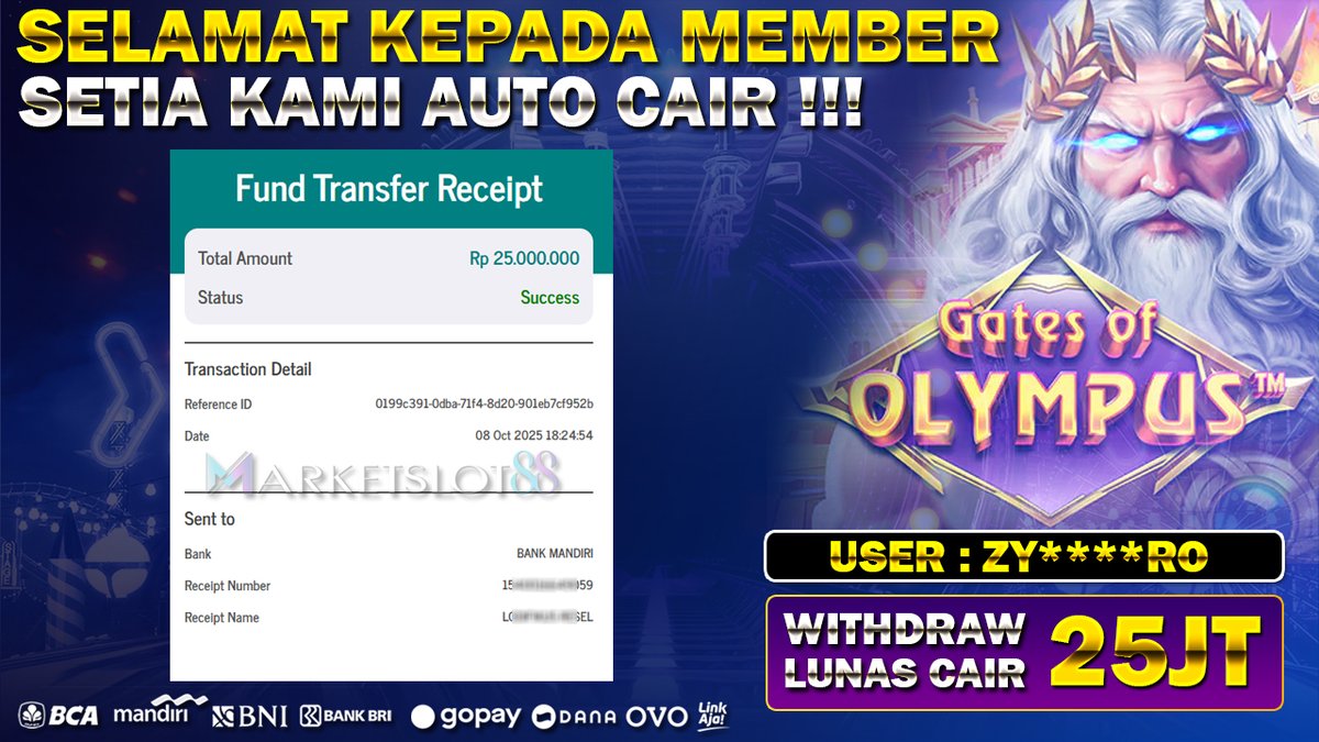 marketslot88's tweet photo. SELAMAT BUAT MEMBER KAMI JP 25 JUTA LUNASSS 💯

Link  : https://t.co/T8OC79hDsy

💯 LINK MAIN ADA DI BIO 💯

#marketslot88 #situsmarketslot88 #agenmarketslot88 #bandarmarketslot88 #situsjudionline #situsgacoronline #slotgacoronline #judionlineterpercaya https://t.co/53MTdvG09X