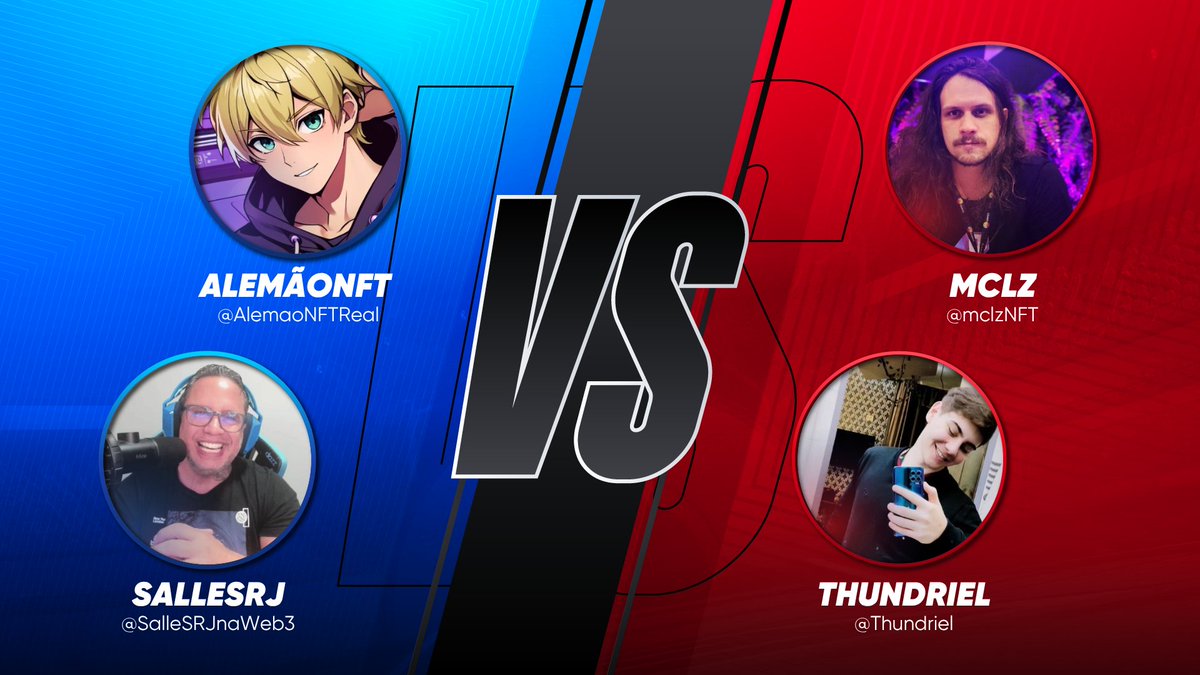 Thousandsxyz's tweet image. Thousands would like to introduce the first competitors of Tempest Vortex! @TempestGuild 

@AlemaoNFTReal @SalleSRJnaWeb3 VS @mclzNFT @Thundriel

🔵or 🔴Who will you Rally on at EX 65?!
