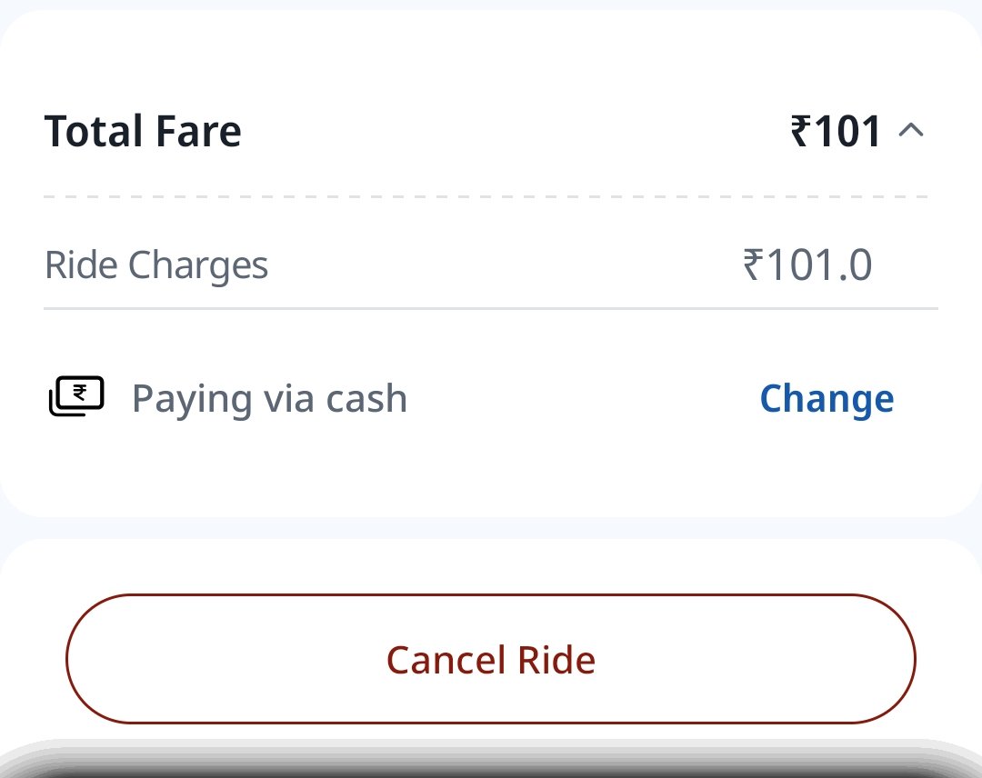 ForensicPhantom's tweet photo. Paying Rs 101 for 1.7 KMs.. technology itself has become a tool for extortion and greed. Now these tools by default give a message that drivers are not accepting fares and you have to increase the fare... I ended up with 101 to get an auto for my Mom.. 😕 https://t.co/wpT5UCSYEf