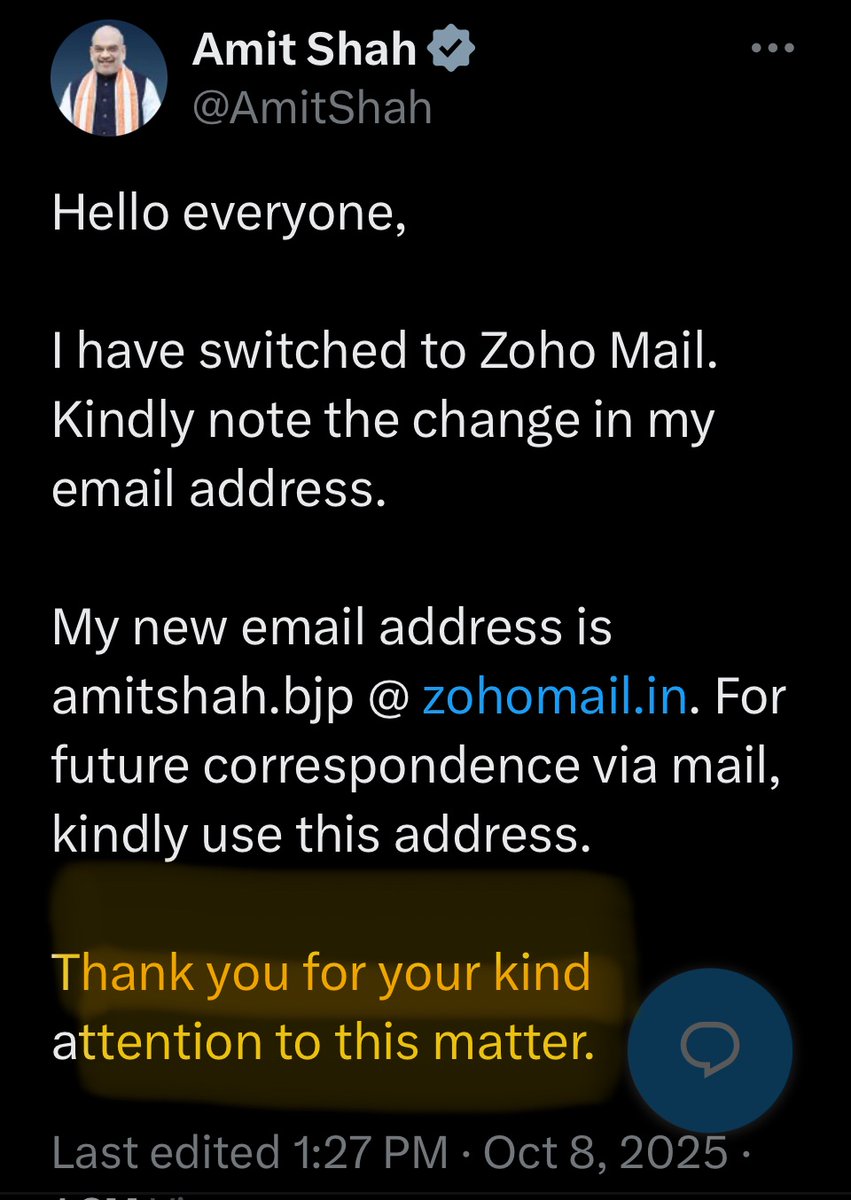 MumbaichaDon's tweet image. Trump kept BARKING!
Modi Sarkar maintained DIGNIFIED Silence!
Now .@AmitShah FIRES 1st Salvo!
'Thank you for your kind attention' is going to haunt Trump forever.
Btw, if only 20% Bharatiyas shift to Zoho, Microsoft & Google will lose revenue of $1.36 Billion.