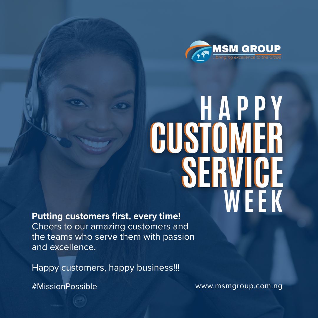 _msmgroup's tweet photo. Happy Customer Service Week from all of us at MSM Group.

This week, we celebrate TRUST.

We celebrate the firm belief our clients and customers have in us to deliver on our promised value offerings. https://t.co/DgMYY8CLUP