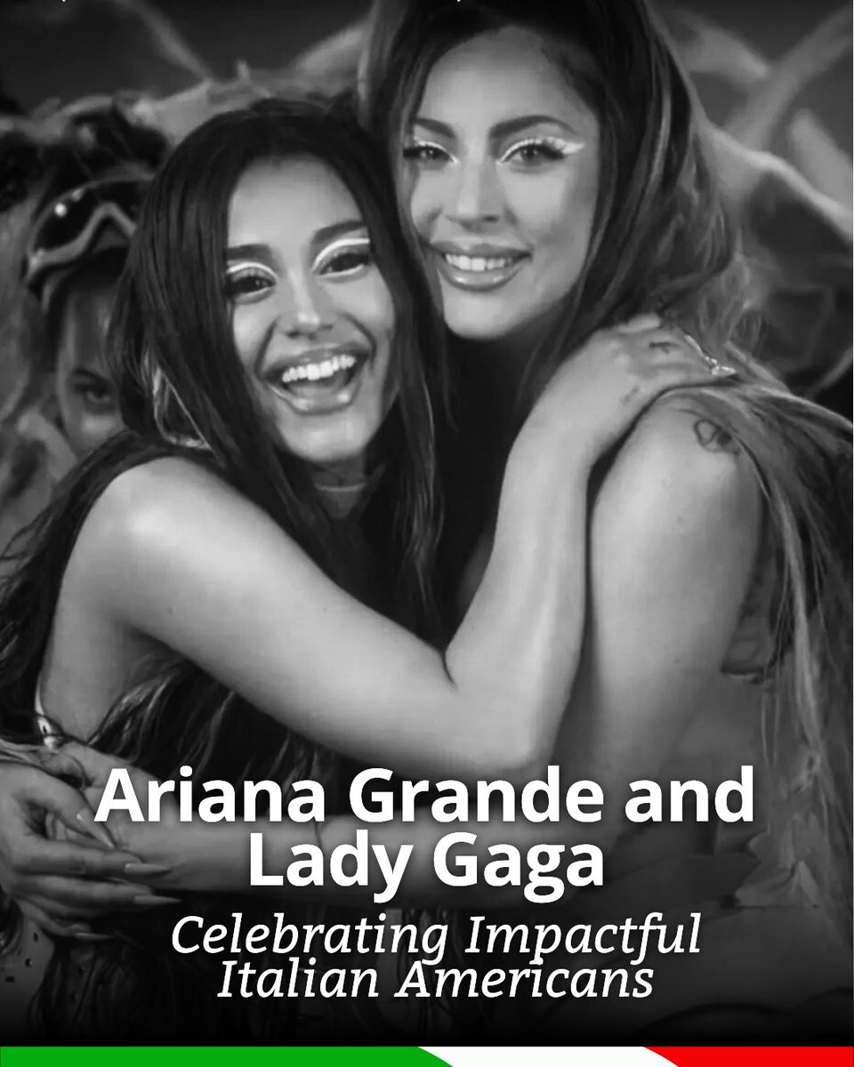Two of the most influential voices in pop music this century, #ArianaGrande and @LadyGaga (born Stefani Germanotta), share proud #ItalianAmerican roots. 🎶🇮🇹 How sweet is this embrace from the “Rain on Me” music video! Are you an Ariana or Gaga fan? Comment below!👇